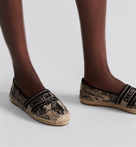 christian dior granville espadrille|black dior espadrille.